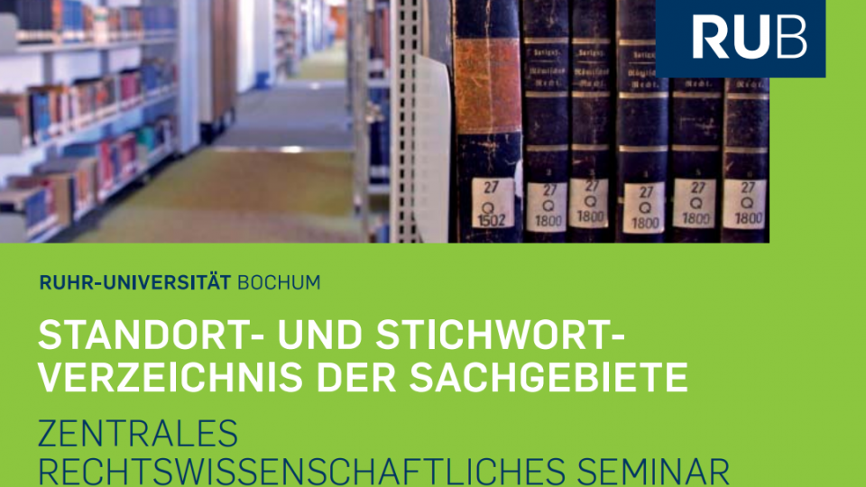 Standort- und Stichwortverzeichnis des ZRS
