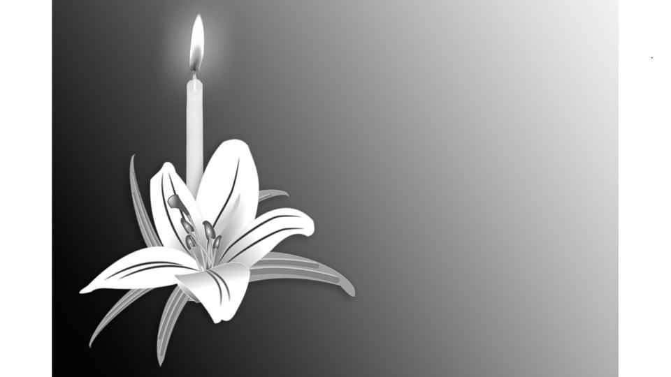 Trauerblume und -kerze